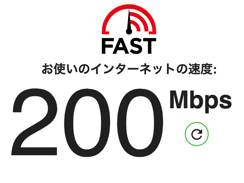 インターネット回線の速度テスト___Fast_com